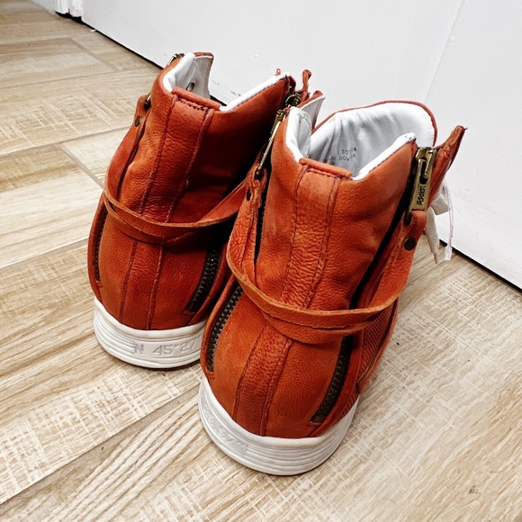 NEW A.S. 98  Adler Platform High Top Sneakers Rust Orange Size EU 42 US 11 - Picture 5 of 12